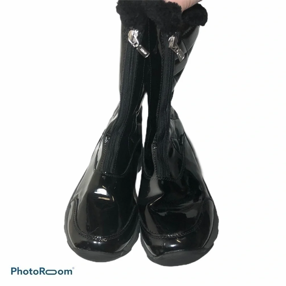 Khombu Quilted Snow Boots Sz 6 Black Women’s Shoes Faux Fur